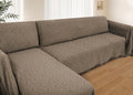 HOMERILLA Sectional Couch Covers for Sectional Sofa L Shaped Sofa Cover Blanket 2 Pieces L Shape Furniture Protector for Pets Dogs(Taupe, Large)