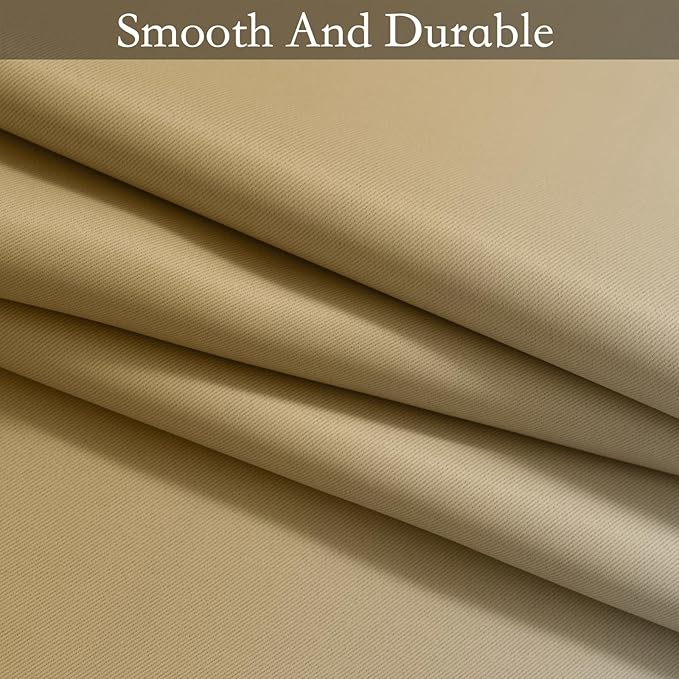 SimpleHome Ombre Room Darkening Curtains 63 inches Length for Bedroom,Grommet Gradient Light Blocking Beige Gradient Window Curtains for Living Room,2 Panels, 52x63 inches