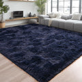 Chicrug Soft Area Rug for Bedroom Living Room Plush Fluffy Rug 4x6 Feet, Shag Furry Area Rug Carpet Non Shedding for Nursery Children Kids Girls Room Home Decorative, Navy Blue