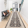 TOPRUUG Washable Runner Rug 2x12 - Hallway Runner Rug Kitchen Rugs and Mats Non Skid Washable Waterproof Carpet Runner for Living Room Bedroom Bathroom (Black, 2X12)