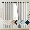 NICETOWN Snowbound Vintage Linen 100% Blackout Curtains for Playroom, Thermal Insulated Curtains 72" Long, Noise Reducing Window Treatment Drapes for Laundry Room, 62" Wide Per Panel, Set of 2