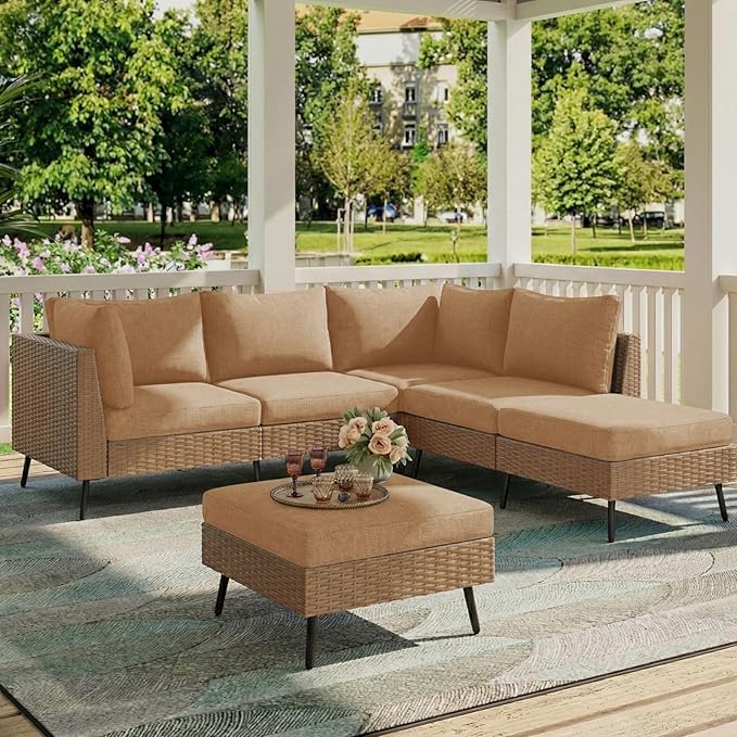 hyha Milk Silk Couch Cushion Covers, Soft Magic Sofa Covers Washable for 3 Cushion Couch, Stretch Sectional Outdoor Cushion Covers for Patio Furniture with Elastic Bottom(3 Packs, Camel)