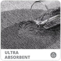 Bath Rugs Set of 2, Thin Non-Slip Terry Cloth Bath Mats in Grey
