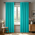 Deconovo Blackout Curtains, Thermal Insulated, W42 x L95 2 Panels, Back Tab, Machine Washable, Room-Darkening Drapes for Bedroom/Living Room Turquoise