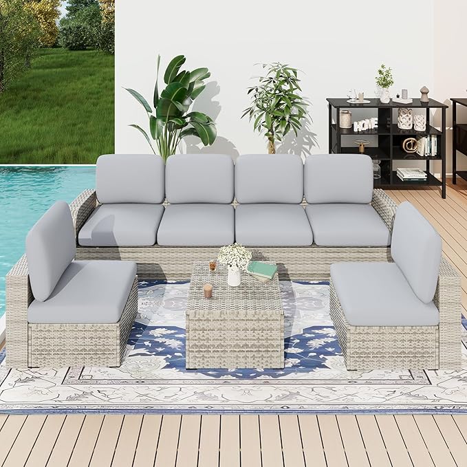 hyha Milk Silk Couch Cushion Covers for Sectional Sofa, Soft Sectional Sofa Couch Covers L Shape Washable, Outdoor Cushion Covers for Patio Furniture with Elastic Bottom(Chaise, Grey)