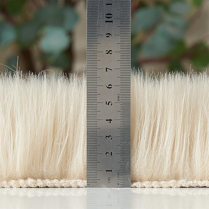 EasyJoy Ultra Soft Fluffy Shaggy Area Rug Faux Fur Rug Chair Cover Seat Pad Fuzzy Area Rug for Bedroom Floor Sofa Living Room (4 x 6 ft Rectangle, Beige)