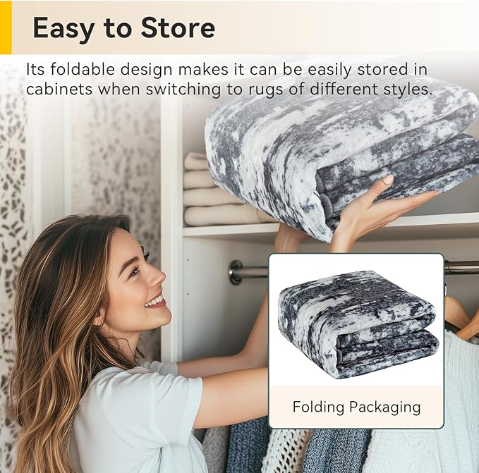 Washable Area Rugs 2'x3' Non-Slip Modern Abstract Soft for Living Room Entryway Bedroom Nursery, Print Pattern, Black Navy Blue Gray