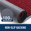 Front Door Mat Indoor Outdoor Entrance – 47x32, Wine Red