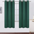 LEMOMO Dark Green Thermal Blackout Curtains/42 x 72 Inch/Set of 2 Panels Room Darkening Curtains for Bedroom