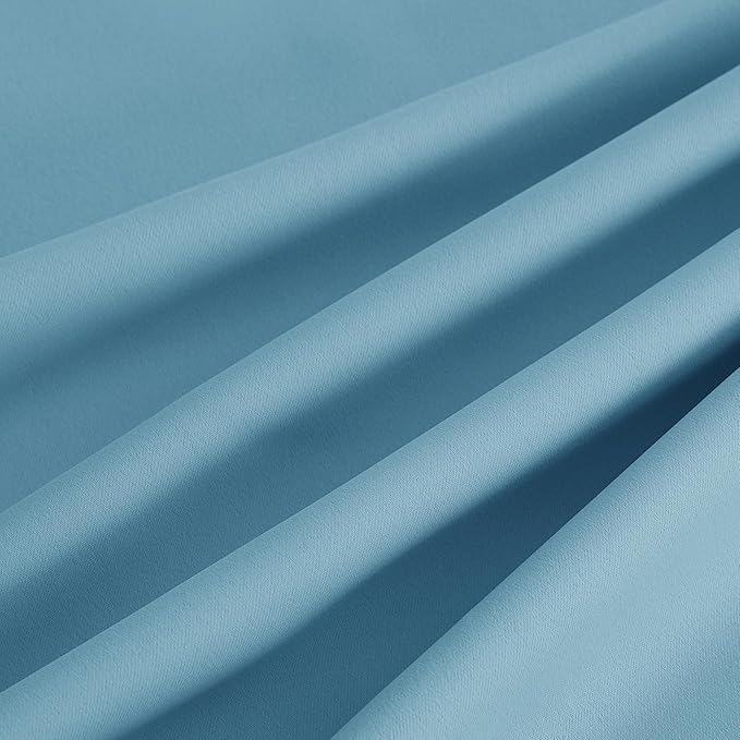 NICETOWN Bedroom Blackout Curtains and Drapes - Window Treatment Thermal Insulated Solid Grommet Blackout Draperies for Living Room (Set of 2 Panels, 52 by 95 Inch, Teal Blue)