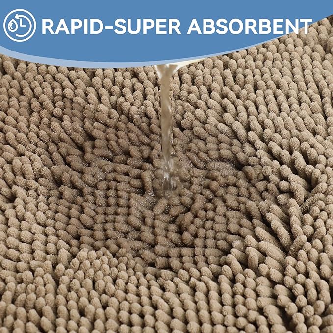 Bcoimo 36"×24" Absorbent Bath Mat, Non-Slip - Image 5