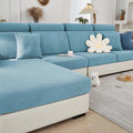 Sofa Covers Couch Covers for Sofa Pet Friendly Couch Cushion Covers Universal Sofa Covers Washable Stretch Slipcovers for Sectional Sofa (Texture Sea Blue,Headrest Cover)