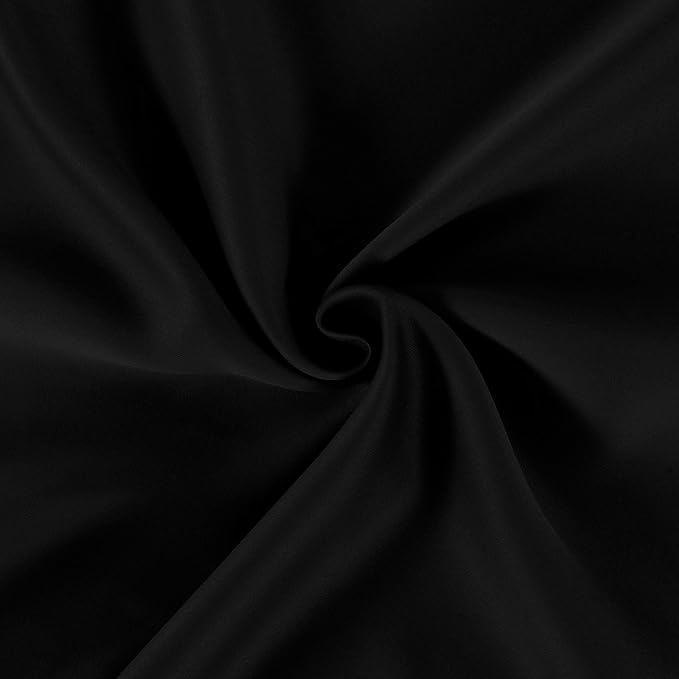 LEMOMO Black Thermal Blackout Curtains/52 x 72 Inch/Set of 2 Panels Room Darkening Curtains for Bedroom