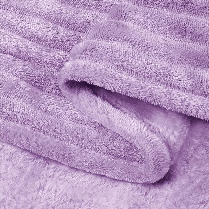 BEDELITE Throw Blanket for Couch, 3D Ribbed Jacquard Soft and Cozy Fleece Throw Blanket for Sofa and Chair, Fluffy Plush Lightweight Blankets for Bed, for Women, 50x60 inches