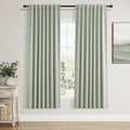 Guken 100% Blackout Curtains 72 Inch Length 2 Panels Set for Living Room Bedroom Back Tab Thermal Insulated Black Out Linen Drapes Room Darkening Window Curtains 72 Inches Long,Mist Sage