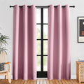 NICETOWN Blackout Curtains for Bedroom, Rouge Pink, 42 W by 80 L, Set of 2, Thermal Insulated Curtains & Drapes with Grommet Top for Living Room, Privacy Window Treatment Draperies