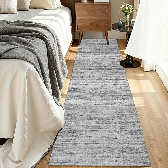 2.5x10 Washable Runner Rugs,10 ft Runner Rug for Hallways,Ultra-Thin Abstract Long Stain Resistant Rug Runner，Non-Slip Backing Kitchen Runner Rugs for Bedroom，Entryway，Living Dining Room