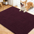 OLANLY Dog Door Mat for Muddy Paws 40x32, Absorbs Moisture and Dirt, Absorbent Non-Slip Washable Doormat, Quick Dry Chenille Mud Mat for Dogs, Entry Indoor Entryway Carpet for Inside Floor, Russet