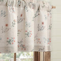 Kitchen Valances for Windows, Country Farmhouse Cottage Rustic Vintage Floral Linen Light Filtering Bedroom Living Room Patterned Printed Western Rod Pocket(1 Panel,52 x 18 Inch)