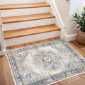 Washable Hallway Runner Rug 2x3 - Runner Rug Kitchen Rugs and Mats Non Skid Washable Waterproof Carpet Runner for Living Room Bedroom Bathroom (Blue, 2X3)