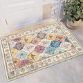 HEBE Washable Area Rug - 2'x3' Non Slip Soft Distressed Medallion Bedroom Boho Living Room Accent Throw Vintage Entry Floor Carpet for Dining Room Bathroom Entryway