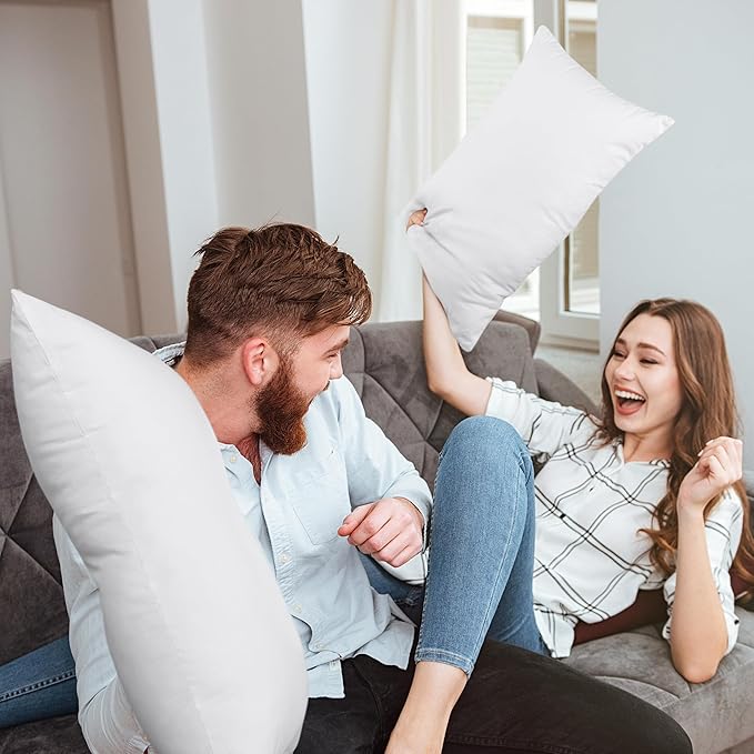 Utopia Bedding 16x24 Pillow Inserts, Set of 2, White – Indoor Decorative Throw Pillows for Bed, Sofa & Couch – Soft, Supportive & Fluffy Cushion Inserts