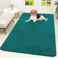 OLANLY Dog Door Mat for Muddy Paws 59x35, Absorbs Moisture and Dirt, Absorbent Non-Slip Washable Doormat, Quick Dry Chenille Mud Mat for Dogs, Entry Indoor Entryway Carpet for Inside Floor, Lake Blue