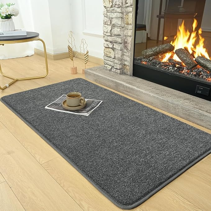 AROGAN Washable 2x4 Runner Rug for Hallway, Long Runner Rugs wtih Soft Memory Foam for Bedroom, Non Slip Backing Carpet Runners for Hallways, Kitchen, Bathroom, Entryway Home Decor, Black and White