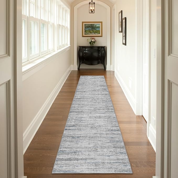 Kitchen Runner Rug 2.5x8 Runners for Hallways，Abstract Washable Runner Rugs Non-Slip Backing Rug Runner, Stain Resistant 8ft Runner Rug,Soft Floor Carpet Rugs for Bedroom，Laundry Room