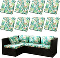 8Pcs Stretch Patio Cushion Covers,Outdoor Couch Covers Replacement,Outdoor Couch & Sofa Slipcovers,for Patio Furniture Cushion Covers,Washable Reusable urniture Protector(Leopard,8PCS)