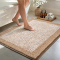 48x32 Large Bathroom Rugs Washable Non Slip, Beige Bath Mat for Bathroom Floor Tub, Soft Absorbent Quick Dry Mats for Shower, Bathtub,Home Decor