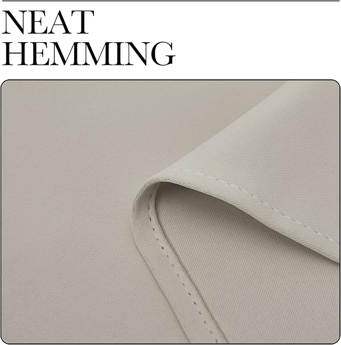 NICETOWN Kitchen 78 inches Long Curtains for Decoration, Natural, 2 Panels, 42 inches Wide, Thermal Insulated Grommet Room Darkening Draperies/Panels for Laundry