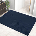 HIYARD Sturdy Front Door Mat, Absorbent Muddy Dirt Resist Welcome Door Mats Outdoor Indoor, Stain and Fade Resistant, Non-Slip Backing Entry Mat Low Profile Doormat for Entryway, 47×32, Blue