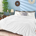 Fleece Twin Blanket in White – 60x90 Inches, Super Soft Flannel Cozy