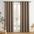 NICETOWN Room Darkening Draperies Curtains Panels, 2 Panels Cappuccino W52 x L84