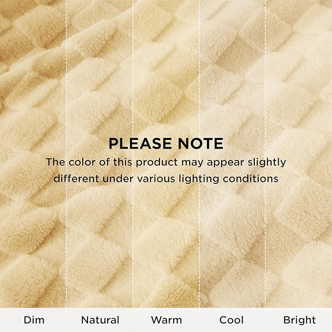 Bedsure GentleSoft Blankets Queen Size for Bed - Super Soft Cozy Blanket for Kids Girls, Large Fuzzy Fleece Throw for Bedroom Decor, Light Yellow, 90x90 Inches