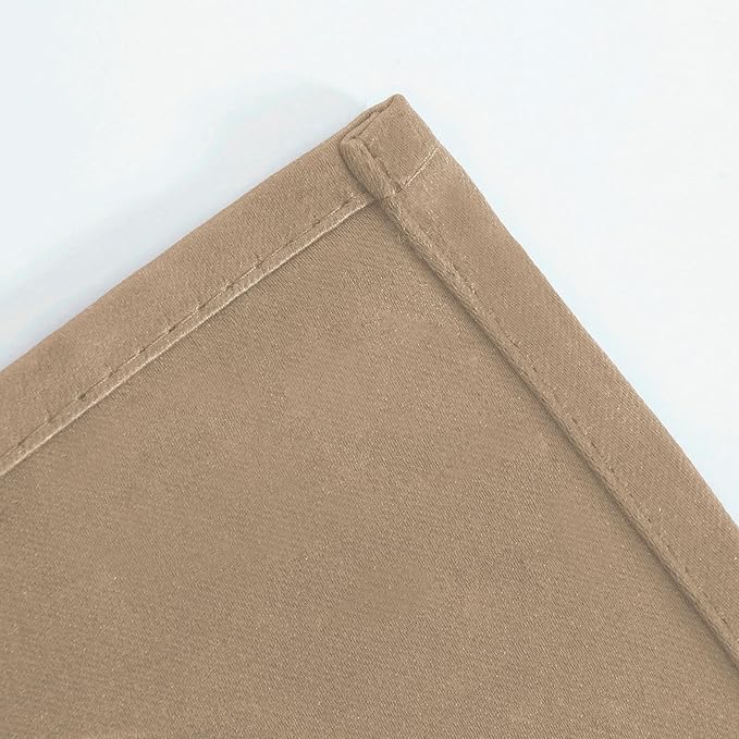 LEMOMO Blackout Curtains 42 x 63 inch/Natural Curtains Set of 2 Panels/Thermal Insulated Room Darkening Bedroom Curtains