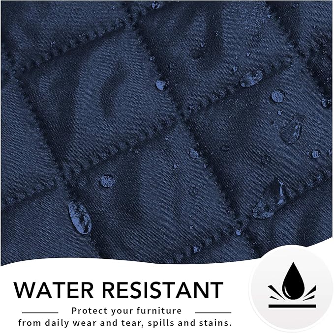 Easy-Going Oversized Recliner Cover Reversible Couch Cover Sofa Cover for Living Room Water Resistant Furniture Protector with Elastic Straps for Pets Dog (Oversized Recliner, Navy/Navy)