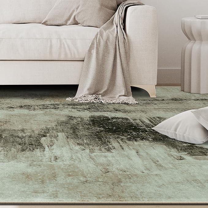 9x12 Area Rugs for Living Room Rug Washable: Abstract Large Rug for Dining Room Bedroom Carpet Non Slip 9 by 12 Indoor Modern Nursery Home Office Coffee