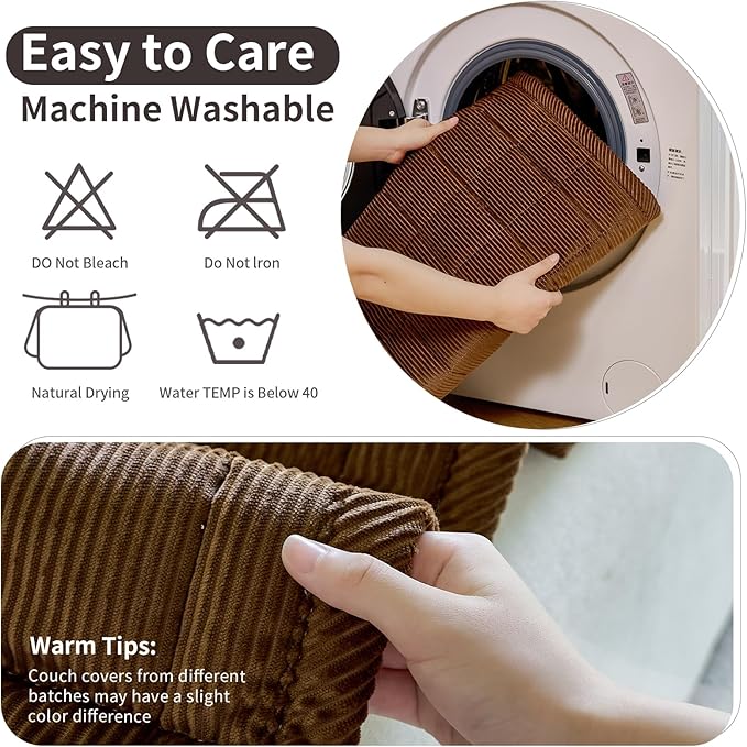 Couch Covers for Dogs Washable, Non Slip Couch Covers for Loveseat Sofa Pet Friendly, Soft Fuzzy Sofa Covers for Pet, Dog Couch Cover Furniture Protector(1PC,Dark Brown,27.6"x59.1")
