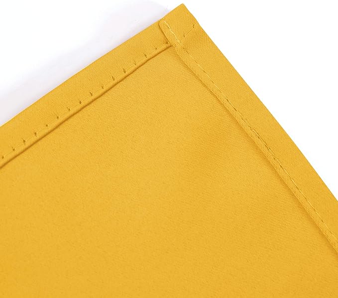 LEMOMO Yellow Blackout Curtains 34 x 63 Inch Length/Set of 2 Curtain Panels/Thermal Insulated Room Darkening Blackout Curtains for Bedroom