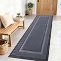 OLANLY Front Door Mat Indoor Outdoor Entrance, Waterproof All-Season, All-Weather Doormat, Sturdy Natural Rubber, Fade Resistant, Low Profile, Easy Clean Patio Porch Entryway Mat, 71x23, Light Grey