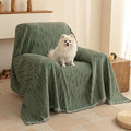 MYSKY HOME Oversized Armchair Couch Cover for 1 Cushion Couch, Washable Sofa Protector, Chair Couch Covers Sofa Covers Sofa Throws Sofa Slipcovers Futon Cover for Pet, Kid, 71"X91", Moss Green