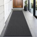 OLANLY Front Door Mat Indoor Outdoor Entrance, Waterproof Heavy Duty Doormat, Fade Resistant, Low Profile, Easy Clean Patio Porch Welcome Floor Mats for Entry, 59x20, Charcoal Grey