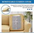 4 Pieces 2026 Couch Covers for 3 Cushion Couch – Beige, 71"-91"
