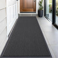 OLANLY Front Door Mat Indoor Outdoor Entrance, Waterproof Heavy Duty Doormat, Fade Resistant, Low Profile, Easy Clean Patio Porch Welcome Floor Mats for Entry, 59x23, Charcoal Grey