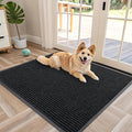 OLANLY Front Door Mat Indoor Outdoor Entrance, Waterproof Heavy Duty Doormat, Fade Resistant, Low Profile, Easy Clean Patio Porch Welcome Floor Mats for Entry, 40x32, Black