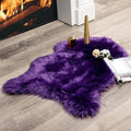 MIULEE Luxury Super Soft Fluffy Area Rug Faux Fur Sheepskin Rug Decorative Plush Shaggy Carpet for Bedside Sofa Floor Nursery 2 x 3 Feet, Purple