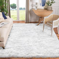 Goolela White Area Rug 10x12 Fluffy Fuzzy Sheepskin Carpet for Living Room Bedroom Furry Faux Fur Shaggy Washable Rectangle