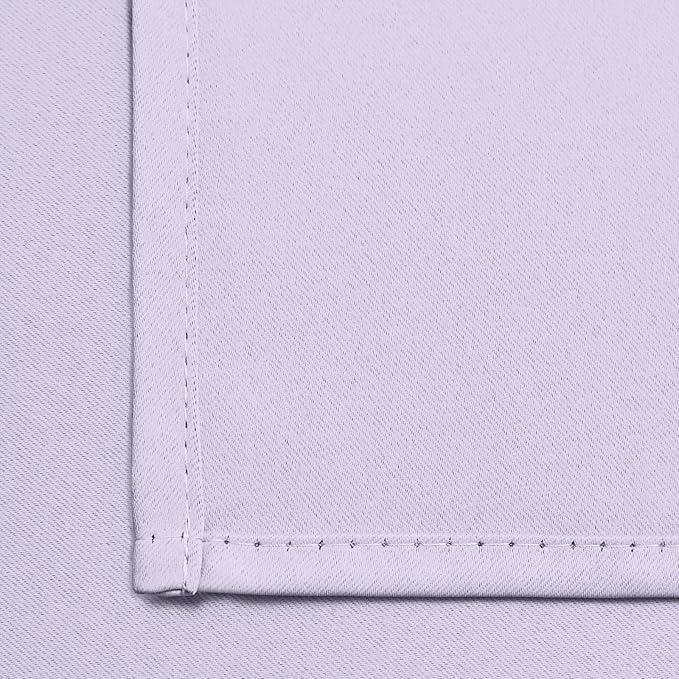 Yakamok Blackout Curtains Room Darkening Thermal Insulated Window Panels,Solid Grommet Top Drapes for Bedroom/Living Room(42Wx72L, Lilac, 2 Panels)